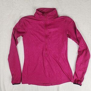 Nike Women’s Pro‎ Dri-Fit Medium Pink 1/2 Zip Running Shirt Long Sleeve Pullover